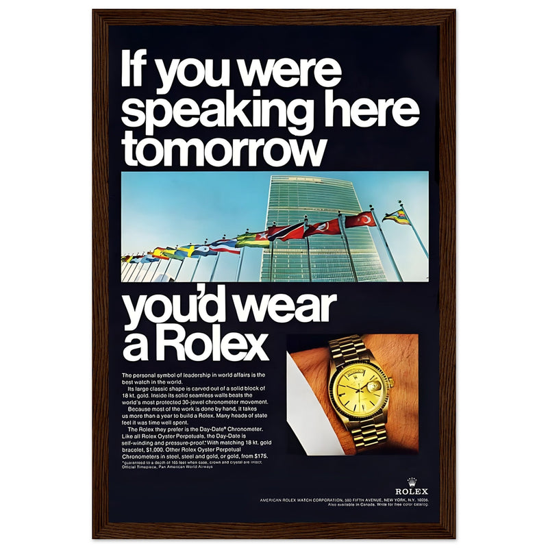 Rolex Day-Date UN Vintage Poster Ad