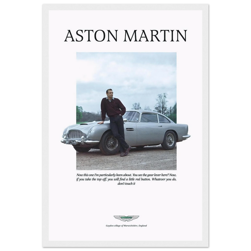 Aston Martin Vintage Poster Ad - 1964 James Bond Goldfinger