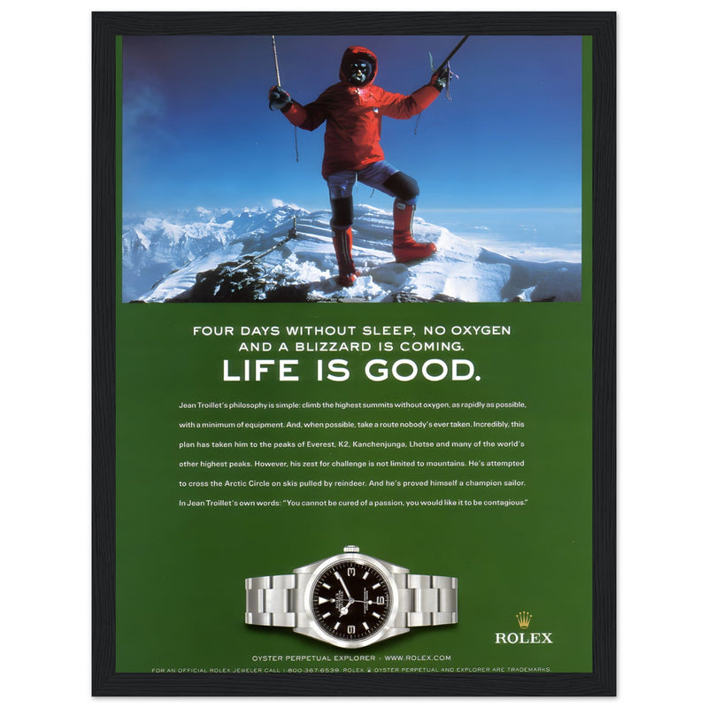 Rolex Life is Good Vintage Poster Ad