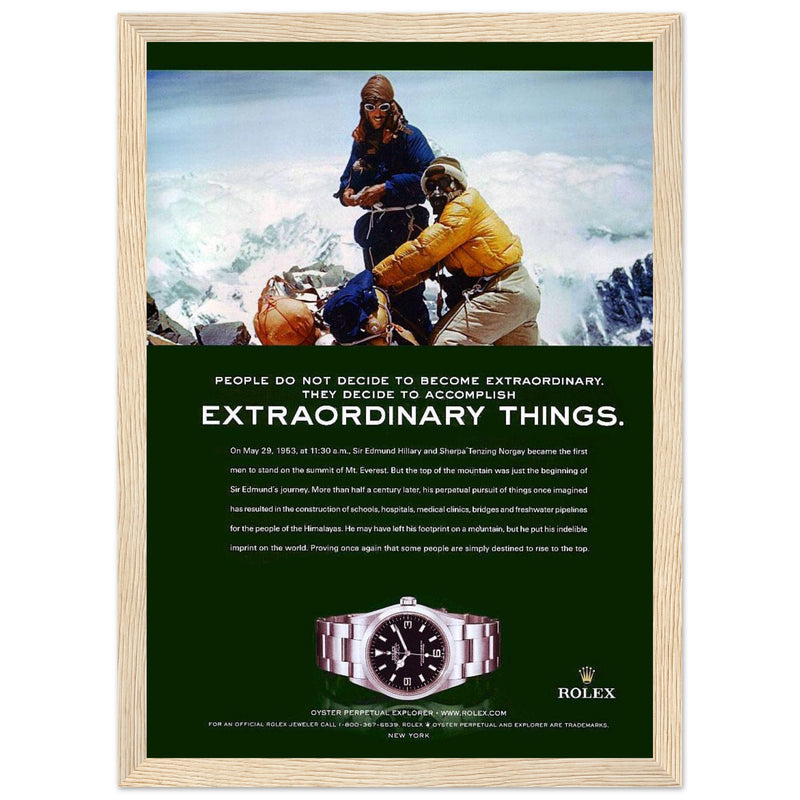 Rolex Oyster Perpetual Explorer Vintage Poster Ad