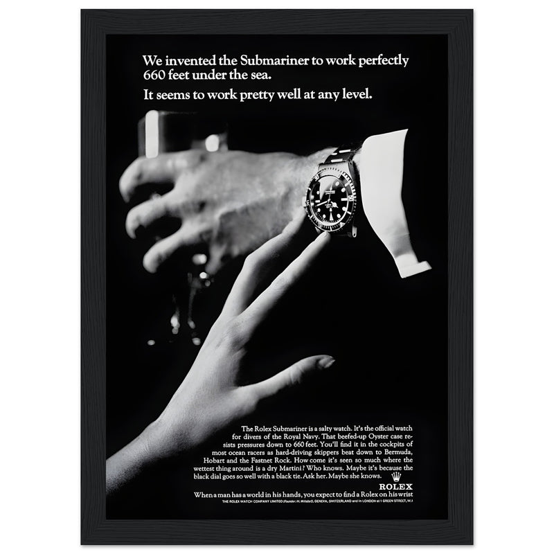 Rolex Submariner Any Level Vintage Poster Ad