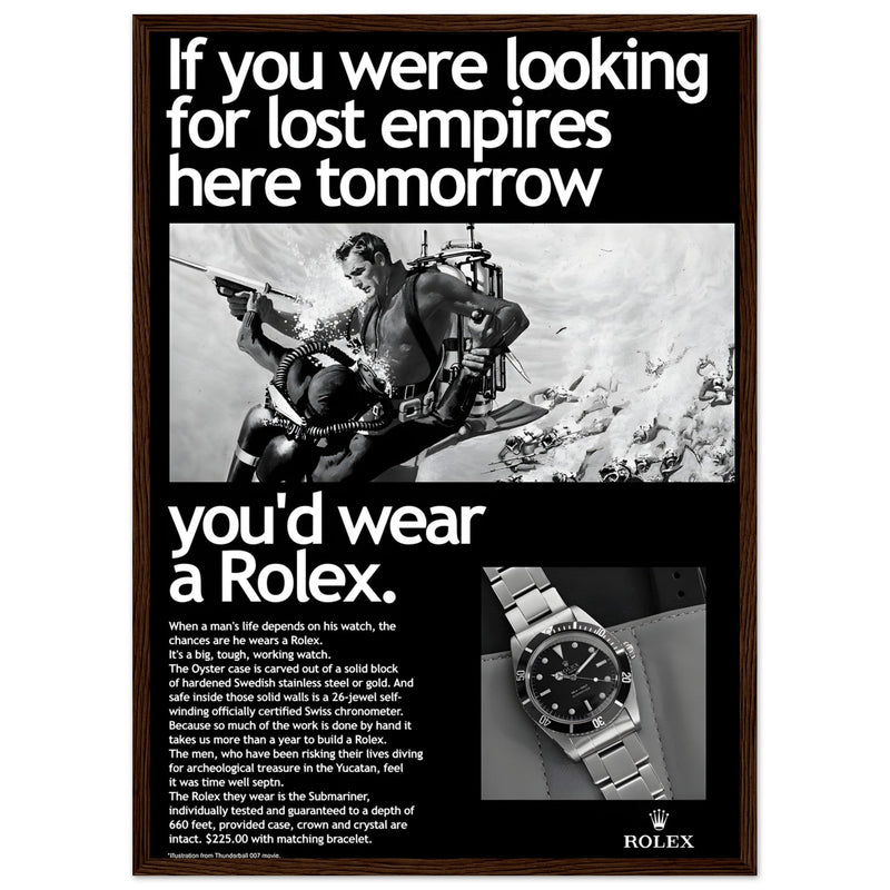 Rolex Submariner Vintage Poster Ad