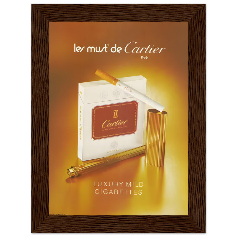 Cartier Luxury Mild Cigarettes Vintage Poster Ad
