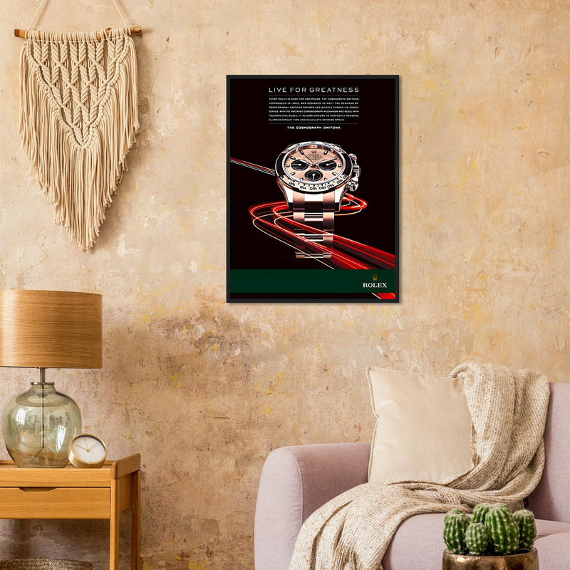 Rolex Live For Greatness Vintage Poster Ad