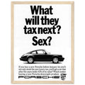 Porsche Tax Vintage Poster Ad