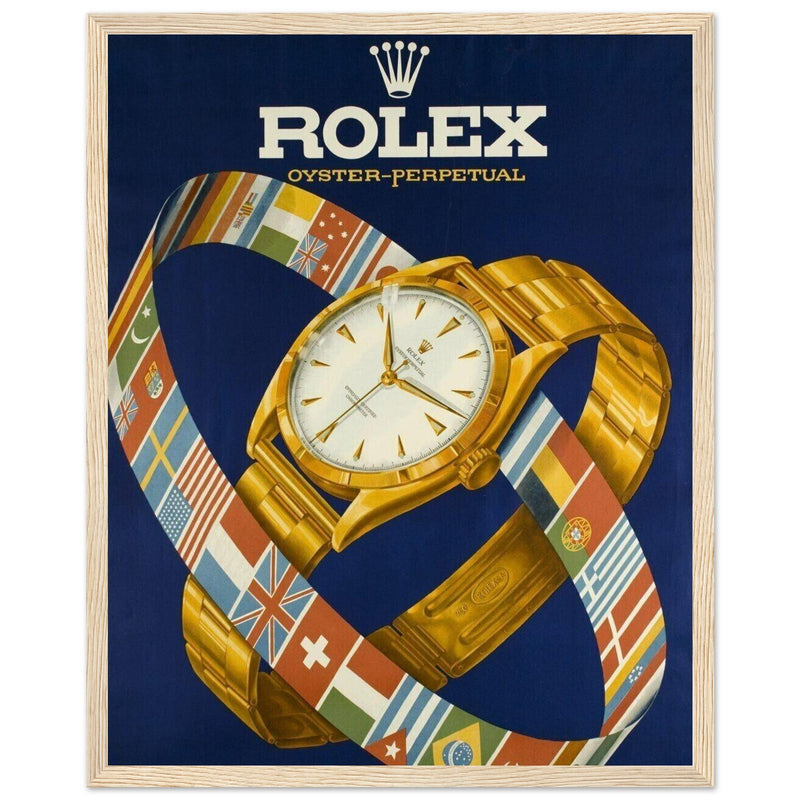 Rolex Advertising Golden Age Oyster Perpetual Vintage Poster