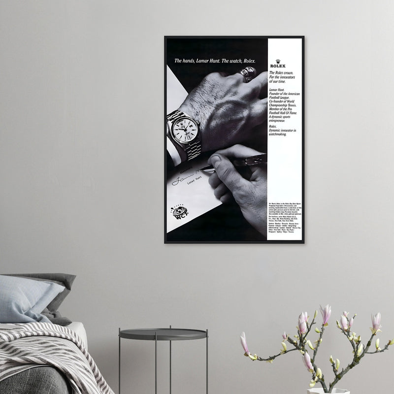 Rolex Lamar Hunt Vintage Poster Ad