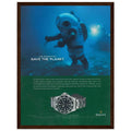 Rolex Sea-Dweller Save The Planet Vintage Poster Ad