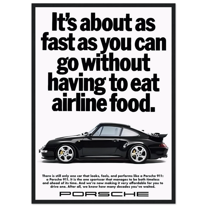Porsche 911 Vintage Poster - Airline Food