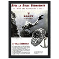 Avec La Rolex Submariner Vintage Poster Ad
