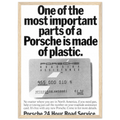 Porsche - 24 Hour Road Service Vintage Poster Ad