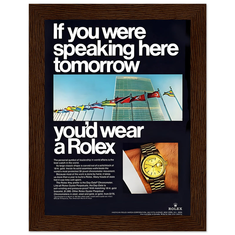 Rolex Day-Date UN Vintage Poster Ad