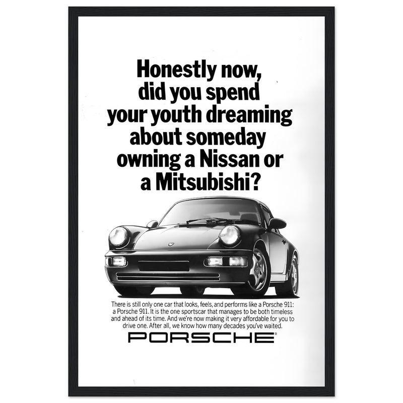 Porsche 911 Vintage Ad Poster