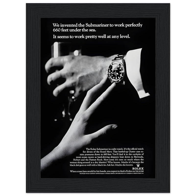 Rolex Submariner Any Level Vintage Poster Ad