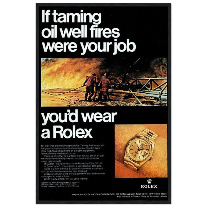 Rolex Day-Date Vintage Poster Ad