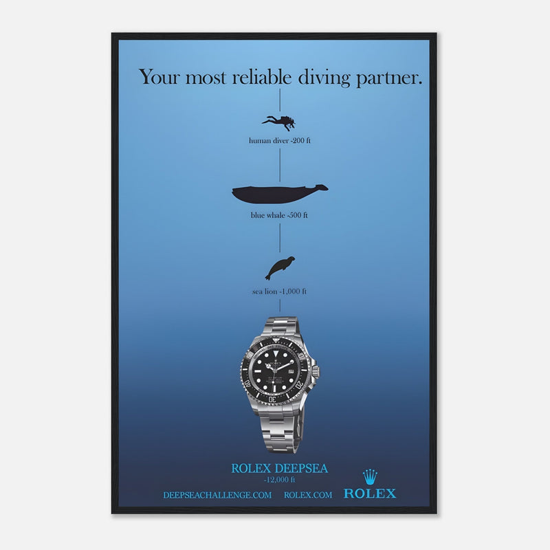 Rolex Deepsea Vintage Poster Ad