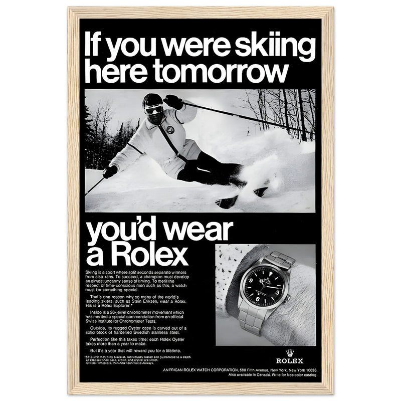 Rolex Ski Vintage Poster Ad