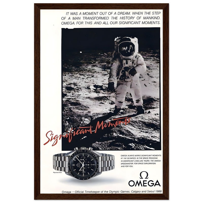 Omega Moon Vintage Poster Ad
