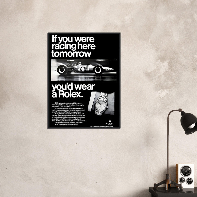 Rolex Racing Vintage Poster Ad