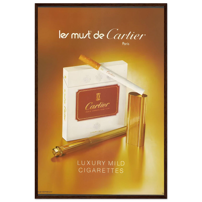 Cartier Luxury Mild Cigarettes Vintage Poster Ad