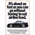 Porsche 911 Vintage Poster - Airline Food