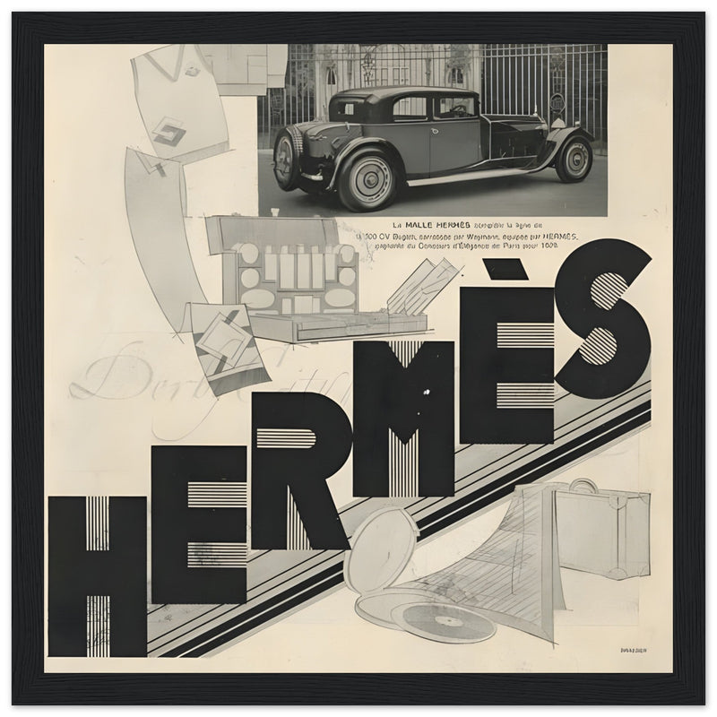 Hermes Fashion Vintage Poster Ad