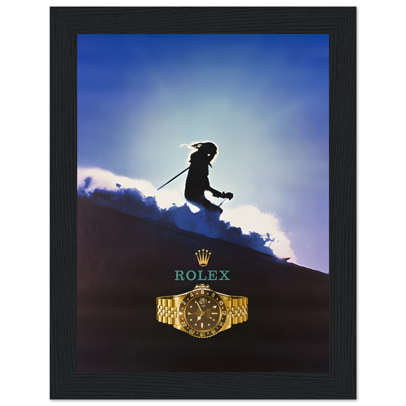 Rolex Skiing Vintage Poster Ad