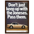 Porsche Turbo 944 Vintage Ad Poster