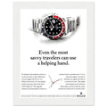 Rolex GMT Master Travel Vintage Poster Ad