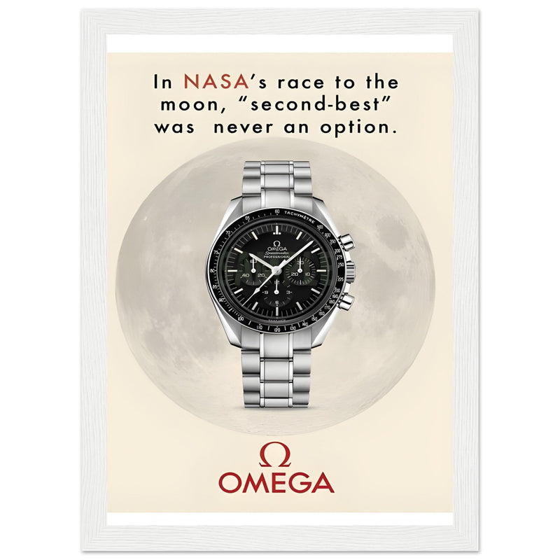 Omega Race to the Moon Vintage Poster Ad