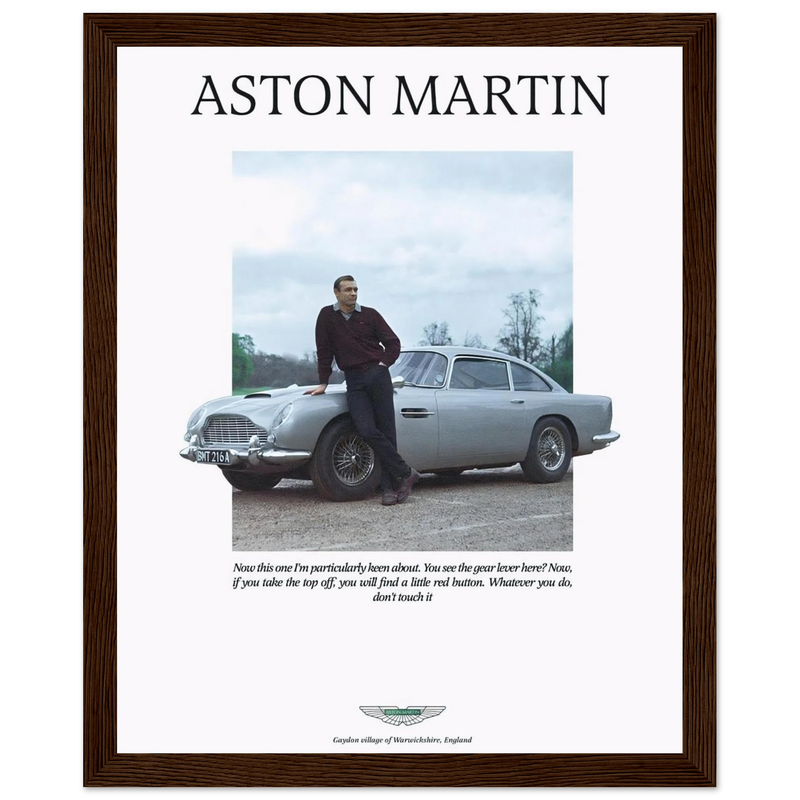 Aston Martin Vintage Poster Ad - 1964 James Bond Goldfinger