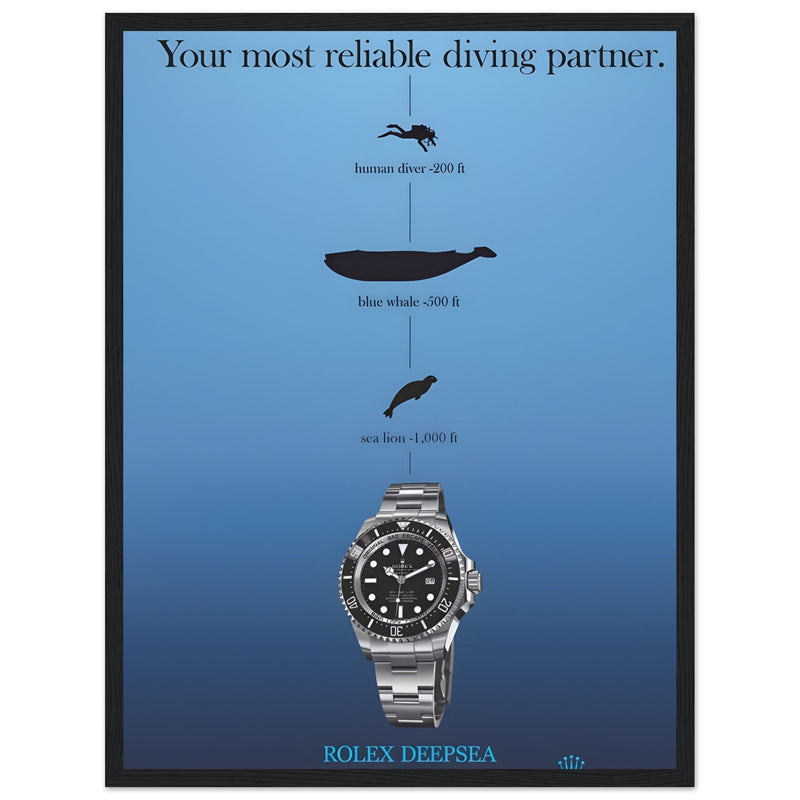 Rolex Deepsea Vintage Poster Ad