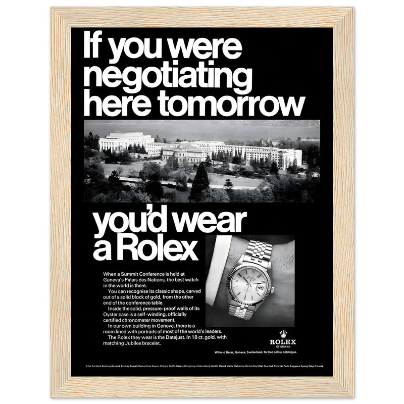 Rolex Datejust Geneva Vintage Poster Ad