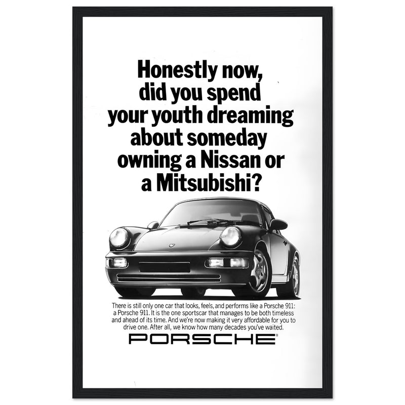 Porsche 911 Vintage Ad Poster