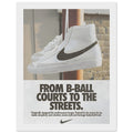 Nike Court to the streets Vintage Poster Ad