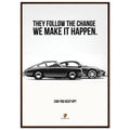 Porsche Can You Keep Up Vintage Poster Ad