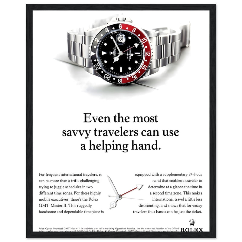 Rolex GMT Master Travel Vintage Poster Ad