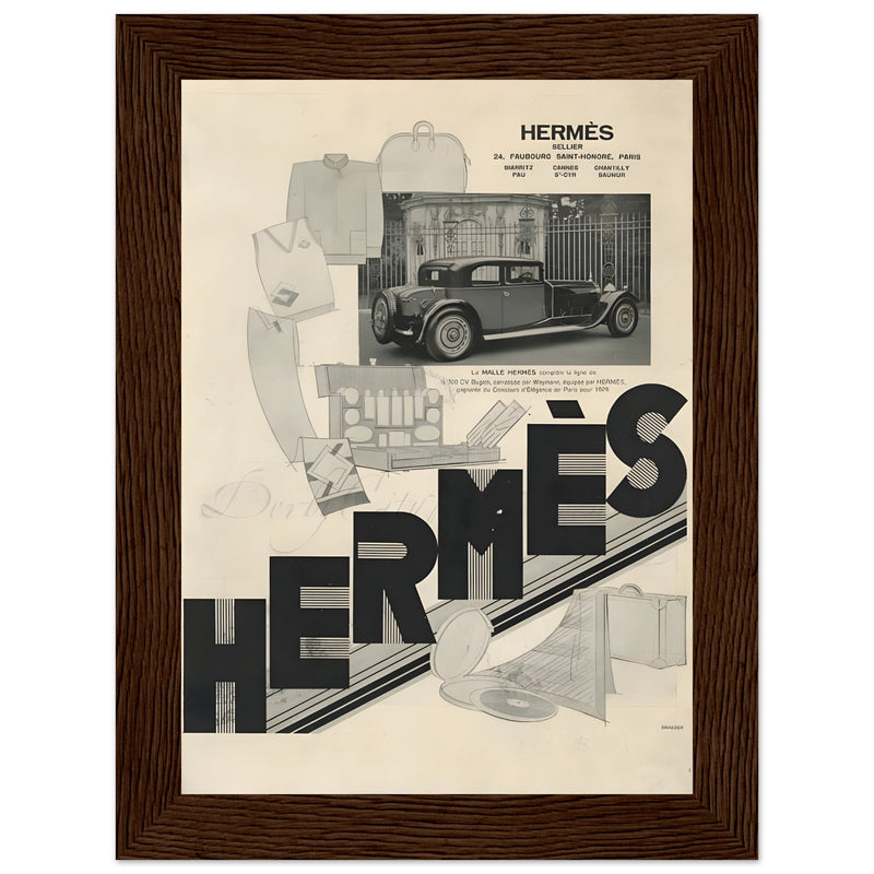 Hermes Fashion Vintage Poster Ad