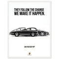 Porsche Can You Keep Up Vintage Poster Ad