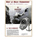 Avec La Rolex Submariner Vintage Poster Ad