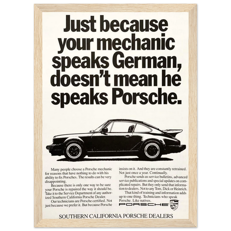 Porsche - German Speaking Vintage Poster