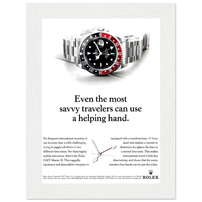 Rolex GMT Master Travel Vintage Poster Ad