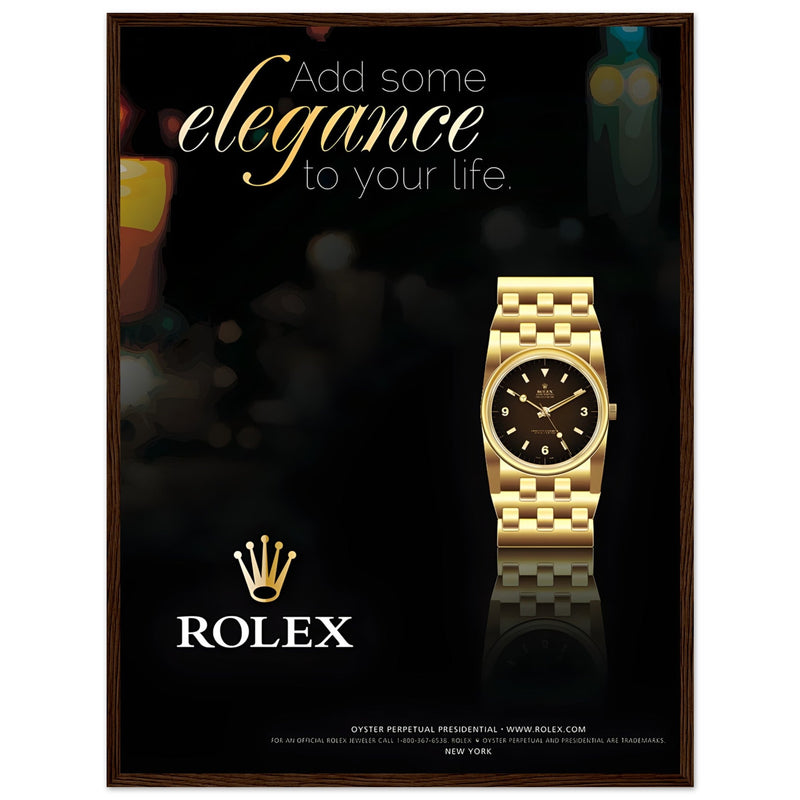 Rolex Elegance Vintage Poster Ad
