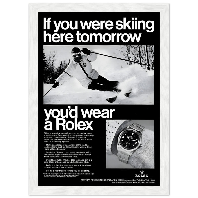 Rolex Ski Vintage Poster Ad