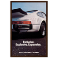 Porsche - Exclusive, Explosive, Expensive Vintage Poster