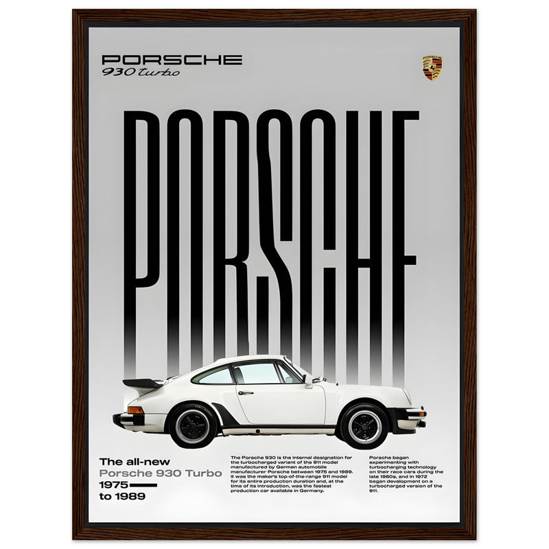 Porsche 930 Turbo 1975 Vintage Poster Ad