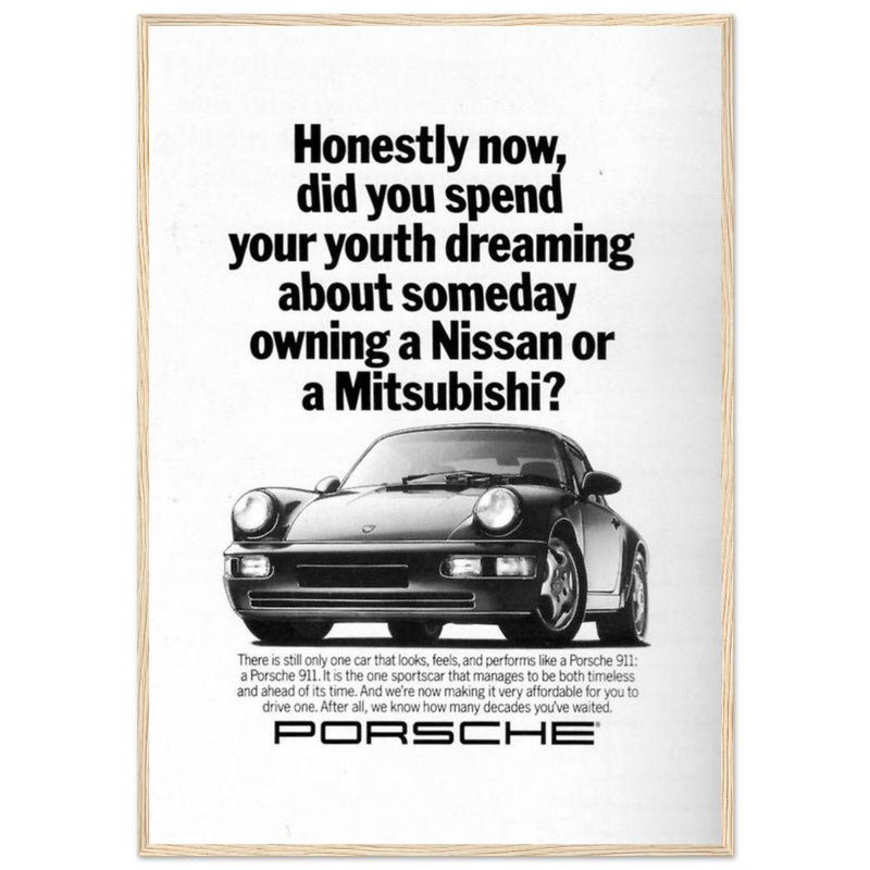 Porsche 911 Vintage Ad Poster