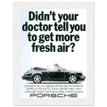 Porsche 911 Fresh Air Vintage Poster Ad