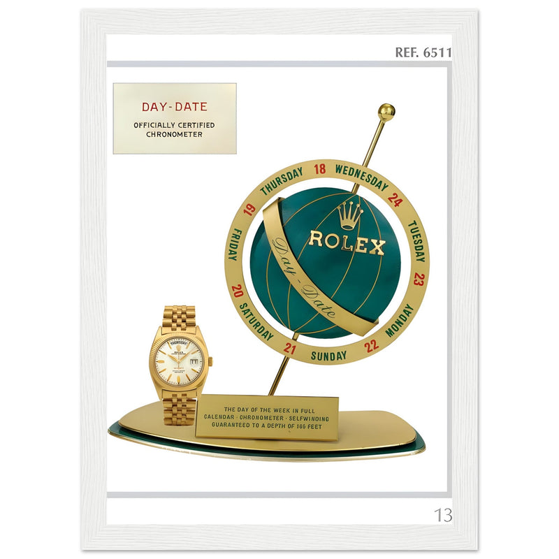 Rolex Day-Date Globe Vintage Poster Ad