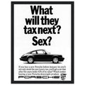 Porsche Tax Vintage Poster Ad